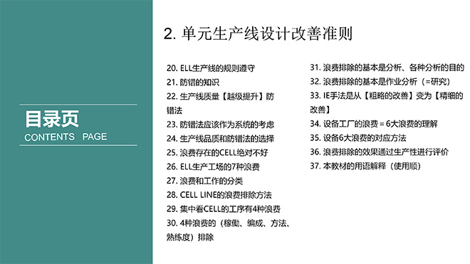 單元生產(chǎn)線設計培訓教材